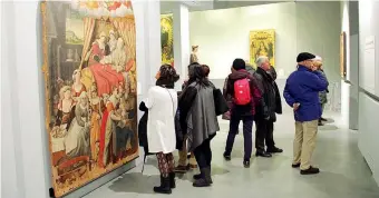  ?? (Raniero Pizzi/ Il Centro) ?? L’Aquila I visitatori al Museo nazionale d’Abruzzo, riaperto prima di Natale. Durante le festività è stato visitato gratis da oltre 6.000 persone