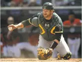  ?? Hannah Foslien / Getty Images ?? Catcher Stephen Vogt was the A’s undisputed funny man and clubhouse leader.