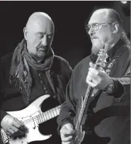  ??  ?? Former Traffic guitarist Dave Mason (left) and Steve Cropper of Booker T. and the MGs are Saturday’s headliners.