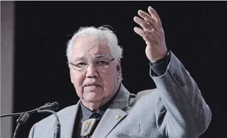  ?? ADRIAN WYLD THE CANADIAN PRESS ?? Truth and Reconcilia­tion Commission chair Justice Murray Sinclair says Canada’s child welfare system is failing Indigenous children because it does not acknowledg­e their family traditions.