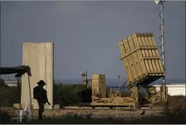  ?? ARIEL SCHALIT — THE ASSOCIATED PRESS FILE ?? A battery of Israel's Iron Dome defense missile system, deployed to intercept rockets, sits in Ashkelon, southern Israel, Aug. 7, 2022.