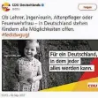  ??  ?? Die CDU postete die neue Wahlwerbun­g mit Angela Merkel auf Twitter.