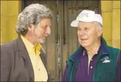  ?? Robert Mora Getty Images ?? FILMMAKER Philip Kaufman, left, and Chuck Yeager attend a screening of “The Right Stuff” in 2003.