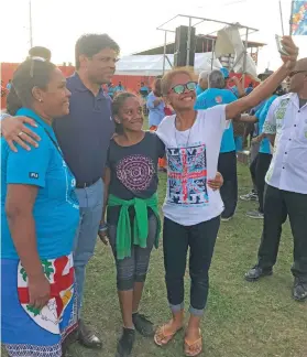  ?? Photo: Jyoti Pratibha ?? FijiFirst party general secretary Aiyaz Sayed-Khaiyum with party supporters at the FijiFirst family fun day in Labasa on November 3, 2018.
