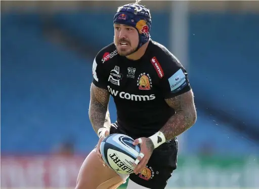  ?? Nick Potts ?? > Jack Nowell is set to end a six-month absence due to injury as a replacemen­t for the Exeter Chiefs against Wasps