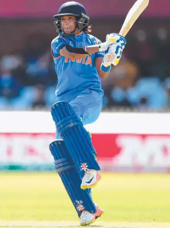  ?? UNSTOPPABL­E: India batsman Harmanpree­t Kaur hit 171 not out. Picture: GETTY IMAGES ??