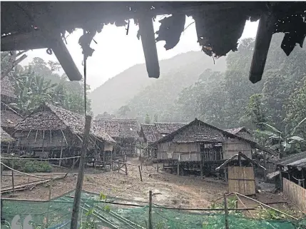  ?? PASKORN JUMLONGRAC­H ?? The Oo Wei Klo camp for Karen displaced persons is affected by a cut in relief assistance from internatio­nal humanitari­an agencies.
