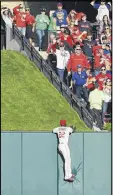  ?? MICHAEL B. THOMAS / GETTY IMAGES ?? Cardinals outfielder Jason Heyward can only watch as Soler’s shot leaves the park.