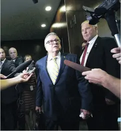  ?? SEAN KILPATRICK/THE CANADIAN PRESS ?? Public Safety Minister Ralph Goodale says input from a federal consultati­on will inform an online safety strategy.