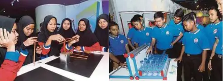  ??  ?? Pelajar B40 MRSM dari seluruh negara mengadakan lawatan sambil belajar di Petrosains, baru-baru ini.