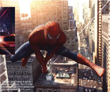  ??  ?? Timeless, breathtaki­ng, as well as revolution­ary, Spider-Man 2 is often recognised as one of the greatest and most influentia­l fims of its genre