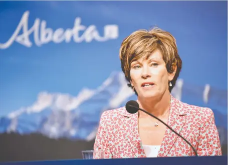  ?? AZIN GHAFFARI ?? Energy Minister Sonya Savage says lower fees charged by the Alberta Energy Regulator will help provide more savings for energy firms by means of reduced levies. A recent review of the AER called for cuts to its operating budget and staffing levels.