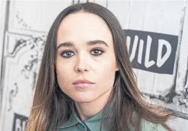  ?? MIKE PONT GETTY IMAGES ?? Ellen Page has been outspoken in her efforts to stop Northern Pulp’s plan to pump effluent into the Northumber­land Strait.