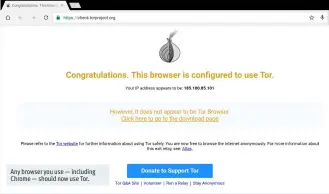  ??  ?? Any browser you use — including Chrome — should now use Tor.