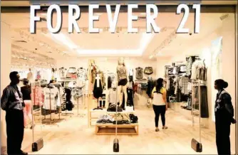  ??  ?? The distressed retail brand, Forever 21, has been bought out of bankruptcy in a deal worth over $81 million