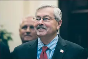  ?? AP/ANDREW HARNIK ?? U.S. Ambassador to China-designate Iowa Gov. Terry Branstad is seen April 26 in the Roosevelt Room of the White House in Washington.