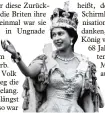  ?? Archivfoto: dpa ?? Queen Elizabeth II. bei ihrer prunkvolle­n Krönungsze­re monie.