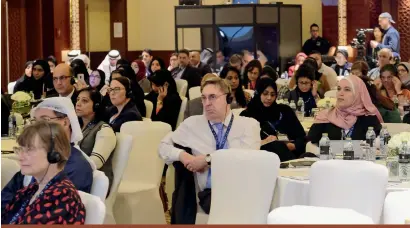  ?? Photo by Shihab ?? Delegates at the school principals’ conference on implementi­ng moral education in classrooms, in Dubai on Tuesday. —