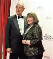  ?? Spencer Lahr / RN-T ?? Ira and Libby Levy, recipients of the 2018 Heart of the Community Board of Governors Award, pose on the red carpet.