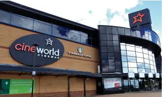  ??  ?? NO SHOW: Six Cineworld venues in the UK remain closed as do 200 in the US