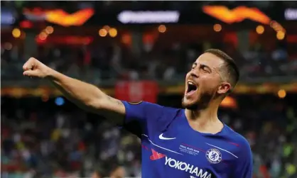  ??  ?? Eden Hazard confirmed on Facebook that he is poised to join Real Madrid after seven years at Chelsea. Photograph: Phil Noble/Reuters