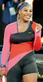  ?? — AP ?? Serena Williams celebrates after defeating Simona Halep in the quarterfin­al on Tuesday.