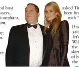  ??  ?? Weinstein with Paltrow in 2002