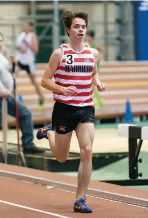  ??  ?? Oak Bay High School, Victoria, B.C. Prairie Inn Harriers Youth Bruce Deacon 800M 2:04.15 3,000M 8:49.47 8K 27:3 Terrace, B.C.