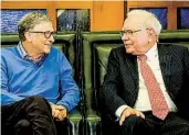  ?? NATI HARNIK AP ?? Bill Gates and Warren Buffett were two of top donors according to the Chronicle of Philanthro­py.