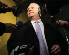  ?? BERNARD WEIL/TORONTO STAR FILE PHOTO ?? Doug Ford was part of a raucous council session Thursday, overheard telling two left-wing councillor­s he would "whup both your asses."