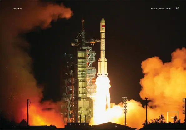  ??  ?? The Tiangong-2 space laboratory, launched after the groundbrea­king Micius satellite, will extend China’s quantum communicat­ions program, bringing a global quantum network closer to reality.