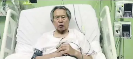  ?? ./EFE ?? Alberto Fujimori , que sufre arritmia cardiaca, dejó la UCI después de pedir perdón en un vídeo