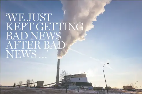  ?? Mike drew / postmedia news ?? Above, the Sheerness power plant in Hanna, Alta. Below, the plant is being converted to a natural gas station.