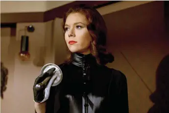  ??  ?? Altar girl: Diana Rigg as Emma Peel in The Avengers