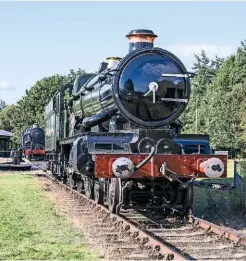  ?? FRANK DUMBLETON ?? ABOVE The pride of Didcot. An immaculate Pendennis Castle stands next to the turntable at Didcot during the railway centre’s recent 60th anniversar­y celebratio­ns – the 4-6-0’s official public unveiling.