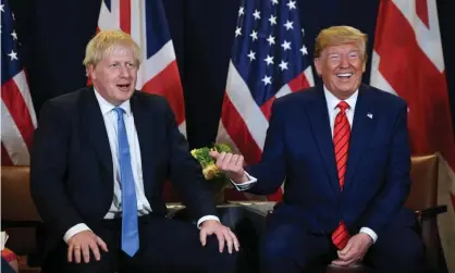  ?? Photograph: Saul Loeb/AFP via Getty Images ?? Boris Johnson and Donald Trump in New York in September. The US president will visit the UK this week.