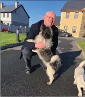  ??  ?? Like many candidates, Fianna Fáil’s John Brassil shared snaps of his encounters with pets while out and about on the campaign trail