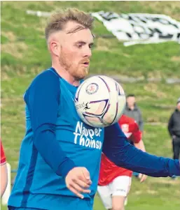  ??  ?? Connor Birse scored twice for Lochee United in their Scottish Cup fifth-round win over Craigmark Burntonian­s.