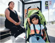  ?? Photo: MAARTEN HOLL/FAIRFAX NZ ?? Pram problem: Ceri Jones, with 2-year-old daughter Aquanetta. NZ Bus has apologised after one of its drivers told Jones she had to get Aquanetta out of her pram and fold it up, or she would not be allowed to ride the bus.