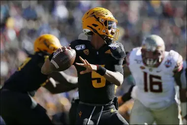  ?? BRIANA SANCHEZ — THE ASSOCIATED PRESS ?? Arizona State and QB Jayden Daniels play Southern California at 9 a.m. Pacific time on Nov. 7.