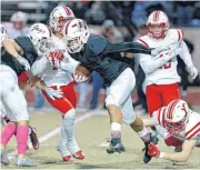  ??  ?? Westmoore senior Chris Oliver on a first quarter kickoff return during Friday’s high school game between Yukon and Westmoore at Moore Stadium. [PHOTO BY JIM BECKEL, THE