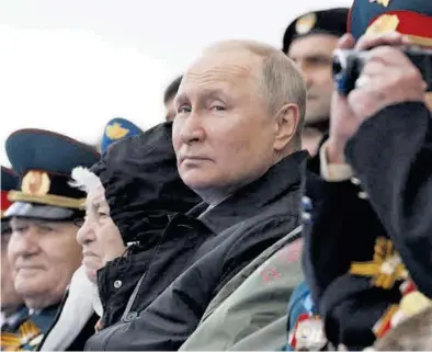  ?? REUTERS ?? Putin, durante el desfile militar que conmemora la victoria sobre la Alemania nazi en la Segunda Guerra Mundial.