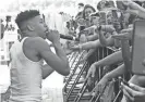  ?? BRAD VEST/COMMERCIAL APPEAL ?? NLE Choppa interacts with his fans while performing at the 2019 Beale Street Music Festival.