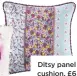  ??  ?? Ditsy panel cushion, £6