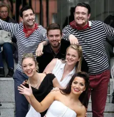  ??  ?? Performers at the first Opera in the Open event in Dublin – the first of a series of lunchtime concerts to be staged in August