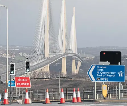  ??  ?? GOING FORTH: Changes over traffic flows and diversions on the Queensferr­y Crossing and Forth Road Bridge have been described as “shocking”.