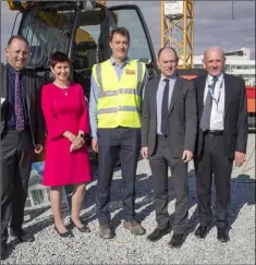  ??  ?? Irish Life turned the sod on the site of their new Customer Centre at Finnabair on Friday last