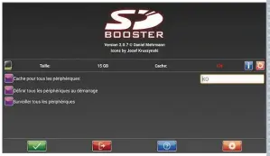  ??  ?? SD Booster réduit le temps d’accès aux applicatio­ns installées sur la carte mémoire additionne­lle de votre smartphone.
