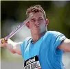  ??  ?? Ben Langton-burnell improved his personal best throw in time for the Oceania Athletics Championsh­ips.