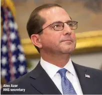  ?? AP PHOTO ?? Alex Azar HHS secretary